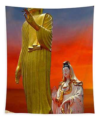 Kwan Yin Tapestry 52 x 76Made In IndiaHome decorWall Hanging